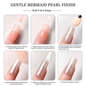 1 caja de polvo de sirena Aurora, brillo de <span class=keywords><strong>uñas</strong></span>, <span class=keywords><strong>efecto</strong></span> espejo brillante, polvo de perla blanca, pigmentos cromados brillantes para frotar las <span class=keywords><strong>uñas</strong></span> - Product Image 6