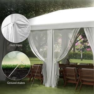 Tente Pop-Up 3x6m avec Cadre en Aluminium Robuste, Tissu Oxford, Filet de Protection, Imperméable, Sac de Transport, Idéale pour les Grandes Fêtes et Mariages - Product Image 5
