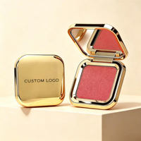 Palette de fard à joues en poudre gaufrée couleur unique de marque de luxe, pigment minéral longue tenue, fini scintillant et mat, maquillage blush