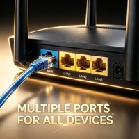 Routeur WiFi 300M avec quatre antennes à gain élevé, facile à installer, large couverture pour la maison, l'école et le bureau