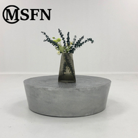 Ensemble de tables basses au design moderne, personnalisées et créatives, avec plateau en béton et structure en aluminium, pour la décoration de la maison et le mobilier de salon