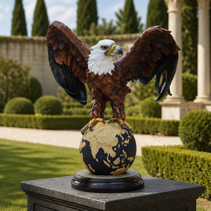 Scultura in Resina di Grande <span class=keywords><strong>Aquila</strong></span> Americana Volante, Realistica, Resistente ai Raggi UV e Impermeabile, Decorazione per Casa e Giardino, Regalo Aziendale - Product Image 1