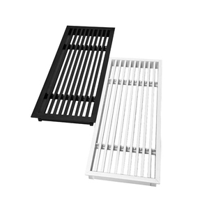 Grilles <span class=keywords><strong>de</strong></span> <span class=keywords><strong>ventilation</strong></span> en plastique et acier écologiques, durables, noires/blanches, vente en gros d'usine - Idéales pour l'installation <span class=keywords><strong>de</strong></span> systèmes CVC. - Product Image 1