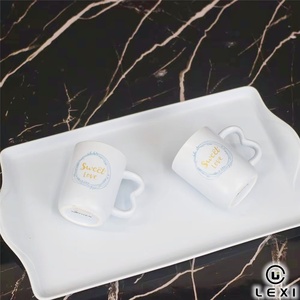 Juego de vajilla de porcelana y cerámica, set de té con lazo dorado o plateado, estilo lujoso, encantador, al por mayor - Product Image 3