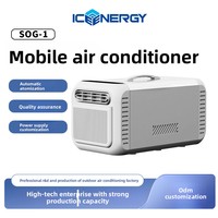 Climatiseur mobile électrique portable pour voiture et camping 2300 BTU Chauffage/Refroidissement Télécommande Personnalisable Sans Drainage Requis