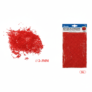 Paquete de 9g de color rojo Polyfoam Crafts Beads para manualidades y decoraciones - Product Image 2