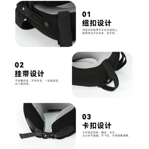 U-Shaped Travel <b>Pillow</b> With Eye Mask <b>Memory</b> Foam Neck Support Portable Cervical Spine Relief For Adults - Product Image 4