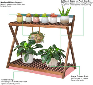 Étagères et étagères de rangement <span class=keywords><strong>pour</strong></span> <span class=keywords><strong>plantes</strong></span> en bambou à plusieurs niveaux <span class=keywords><strong>Support</strong></span> <span class=keywords><strong>pour</strong></span> pots de fleurs <span class=keywords><strong>Support</strong></span> <span class=keywords><strong>pour</strong></span> <span class=keywords><strong>plantes</strong></span> en <span class=keywords><strong>bois</strong></span> <span class=keywords><strong>Intérieur</strong></span> ou extérieur - Product Image 4