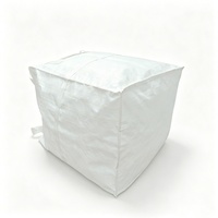 Conteneur flexible intermédiaire (IBC) à fond plat, ouverture supérieure, avec larges boucles de sangle, certifié BRC, capacité 2000 kg, pour sable et agrégats.