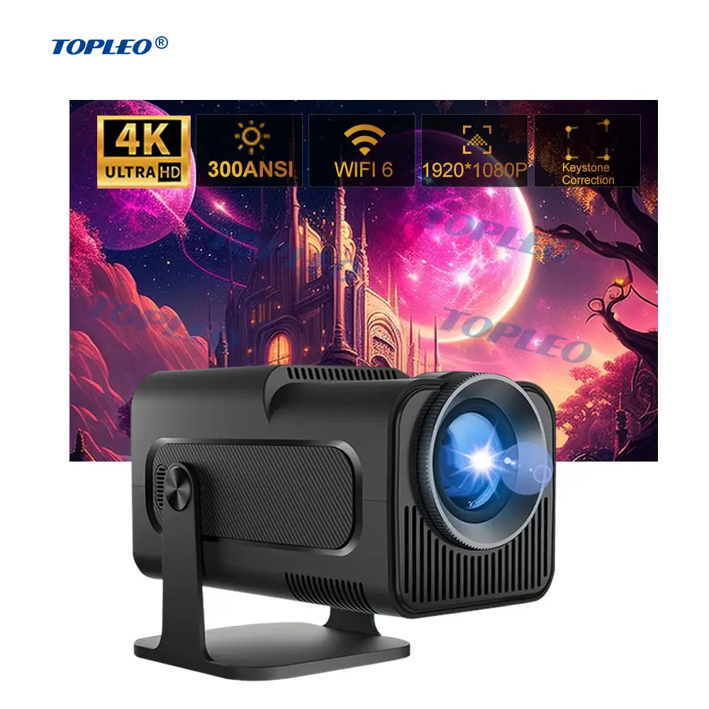 Topleo Led Draagbare Projector Full Hd Scherm Video Mini Lcd Android 11 Smart Draagbare Home Theater Projector Android 4K 1080P