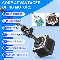 Moteur pas à pas linéaire externe Nema17 avec kit hybride pour moteur à vibration CC, CNC industriel 42mm*48mm