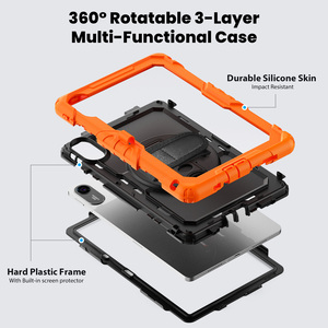 Tablet Armor Case 360 ​​Draaibaar 3-laags multifunctioneel hoesje PC Siliconen schouderhandriem Zachte filmhoes voor Redmi Pad2 - Product Image 3