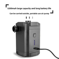 Pompe à air portable pour le camping en plein air, double fonction (gonflage et dégonflage), autonomie de batterie extra-longue, matériau ABS, alimentation de type C