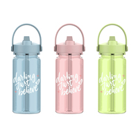Bouteille d'eau en plastique durable et réutilisable sans BPA, bouteille d'eau portable en matériau épais pour les voyages en plein air, la salle de sport et le bureau.