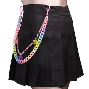 Heart Shape Floral Waist <b>Chain</b> Plastic Women's Party Accessory Colorful Punk Style Detachable <b>Chain</b> - Product Image 3