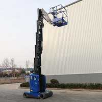 Plateforme de travail en hauteur à mât vertical de type chariot élévateur avec flèche, système hydraulique à réponse rapide, conforme CE