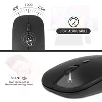 Keyboard dan Mouse Mini Nirkabel Isi Ulang untuk Tablet PC 10 inci, iPad, dan Ponsel, Harga Terjangkau untuk Kantor Rumah