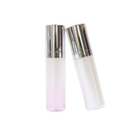 Botella Acrílica con Tapa Plateada para Cuidado de la Piel, 30ml 50ml 120ml, Botella de Plástico Vacía Blanca con Bomba para Loción