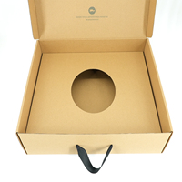 Umwelt bewusste Geschenk box mit individuell bedrucktem Papier griff-Nachhaltige Verpackung mit verstärkten Tragegriffen für den Einzelhandel
