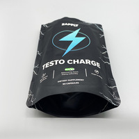 Sac sous vide compostable en aluminium mat avec fermeture éclair de sécurité pour snacks, gelées, sushis et noir