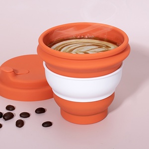 Taza de Viaje Plegable de Silicona Ecológica Reutilizable Portátil de 350 ml, Taza de Café para Exteriores, Más Vendida - Product Image 3