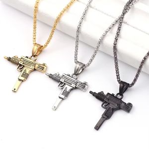 התאמה אישית חדשה uzi & Ak-47 שרשרת תליון 316L שרשרת מתכת בסגנון צבאי נירוסטה - Product Image 1