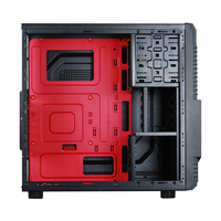 Boîtier PC ATX tour moyenne double panneau frontal USB double audio HD Boîtier d'ordinateur de bureau