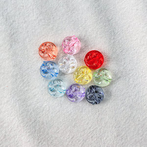 Cuentas de Acrílico Transparente con Forma de Galleta y Agujeros Rectos, Materiales al por Mayor para Pulseras Hechas a Mano y Dijes para Teléfonos - Product Image 4