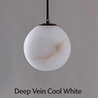 Lampe suspendue LED à intensité variable, grand motif, en verre imitation onyx, style moderne et minimaliste, directement de l'usine, pour salle à manger