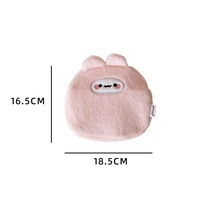 Portable mignon fille dessin animé en peluche sac de maquillage poulet ours en forme d'animal sac de rangement étudiant soins de la peau trousse de toilette
