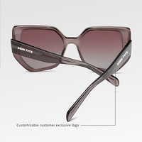 Kacamata Hitam Polarisasi LBASHADES S26125 Desain Merek Fashion Terbaru Bingkai Tr90 Tangkai Asetat Logo Kustom UV400 Kacamata Matahari Wanita