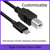 2025 nouveaux câbles de données d'impression de type C à type B compatibles avec HP pour Canon Lexmark pour Epson Dell Scanner imprimantes ordinateur