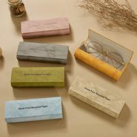 Boîte d'emballage rectangulaire de haute qualité pour lunettes, accessoires, impression de logo, étui rigide de luxe en cuir PU pour lunettes