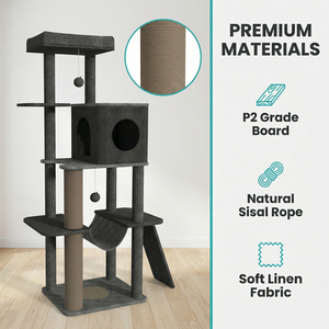 豪华环保圣诞猫塔多层剑麻抓板猫屋室内大型猫窝毛绒柔软 - Product Image 2