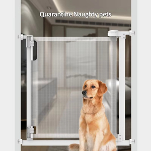 Modern Retractable Mesh Safe Baby & Dog & Cat <b>Gate</b> for Stairs & <b>Doorways</b> No Drill Pressure Mounted Indoor Small Animals - Product Image 6
