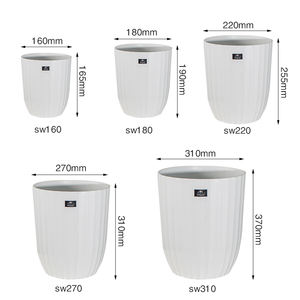 Macetas grandes y creativas, juego de macetas de plástico duradero grueso, macetas para interiores y exteriores - Product Image 6