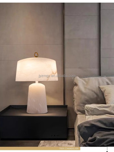 JYLIGHTING Lámpara de Mesa Elegante Estilo Chino Base de Mármol Natural Luz de Lujo en Forma Ovalada para Sala de Estar Estudio <span class=keywords><strong>Gran</strong></span> Estilo AC - Product Image 4