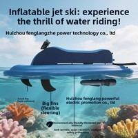 Jet ski électrique gonflable flottant pour 2 personnes, pour le plaisir aquatique, jouet d'extérieur indispensable pour les parents et les enfants, pliable, en PVC, 100 kg