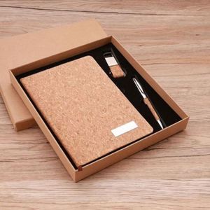 Cork <b>Notepad</b> & Keychain Gift Set for Enterprise Company Real Estate Business-Premium Business Notebook Suit - Product Image 2