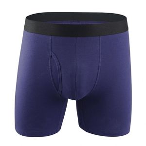 Conjunto de Ropa Interior Masculina de Algodón, Holgada, de Color Sólido, Transpirable y Cómoda, de Longitud Extendida - Product Image 3