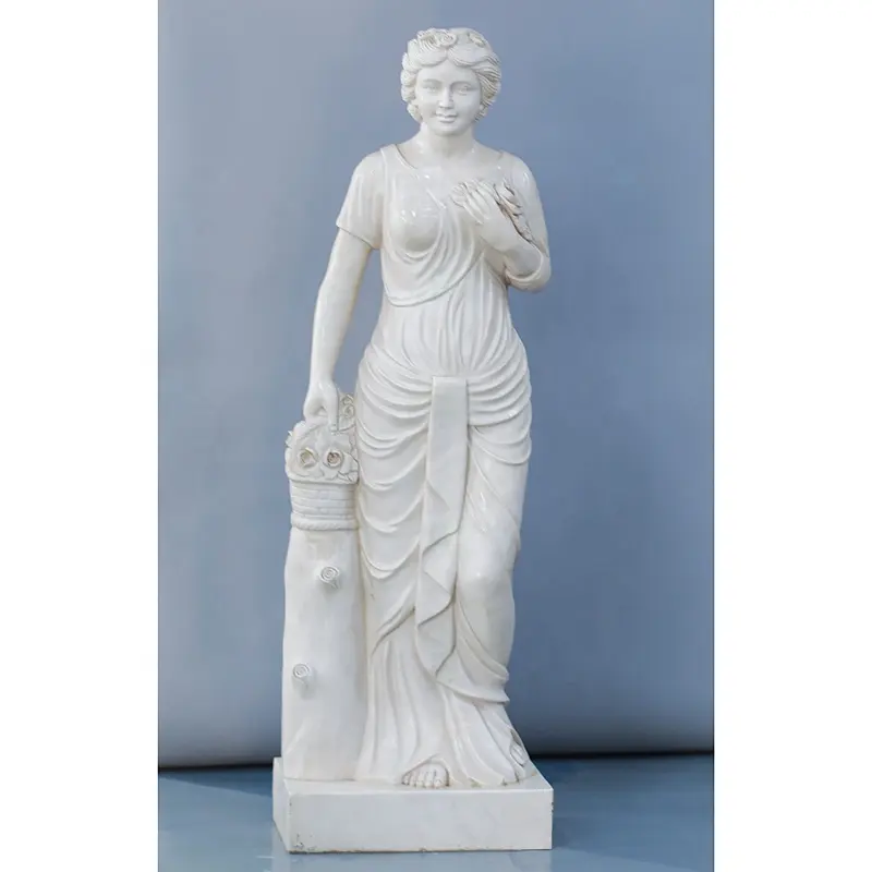 Custom European Large Outdoor Home Garden Decoration Natural Stone Carvings And Marble Figure Statue Sculptures