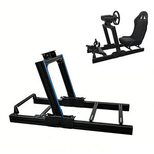 Cockpit de simulation de course pliable d'usine, réglable, en alliage d'aluminium 4080, à entraînement <span class=keywords><strong>direct</strong></span>, pour Thrustmaster MOZA Logitech - Product Image 1