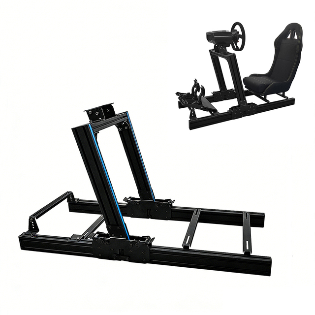 Factory Foldable Sim Racing Cockpit Adjustable 4080 Aluminum Alloy Direct Drive Racing Cockpit for Thrustmaster MOZA Logitech
