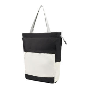 Sac à dos unisexe pour ordinateur portable grande capacité, couleur unie, coutures contrastées, poignée design, pour usage quotidien, Printemps 2025 - Product Image 1