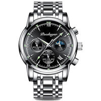 POEDAGAR Montre Homme de Haute Marque, à Quartz Tendance en Acier Inoxydable, 3 Aiguilles, Vente Chaude, Étanche, Décontractée et Sportive