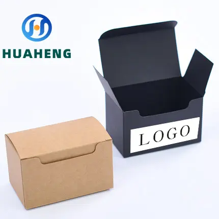 Black Wholesale Custom Logo Quality Black Brown Gift Card Packaging Mini Box