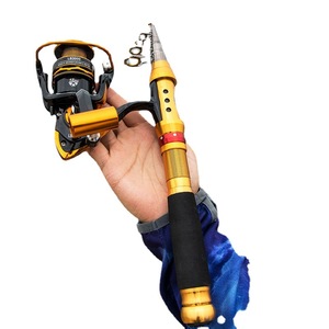 Mini canne à pêche télescopique 2M, action extra rapide, guides SIC, canne à pêche en eau douce et en mer, canne à lancer pour la pêche sur glace, ensemble de cannes à leurres - Product Image 1