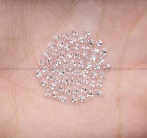 4.0 X 2.5 MM |   Diamante de Corte Ovalado |   Diamante Cultivado en Laboratorio |   Diamante antiguo de corte único para anillo de diamantes, pares de pendientes, colgante - Product Image 6