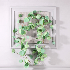 Flores artificiales de seda de <span class=keywords><strong>eucalipto</strong></span> Garland de seda flores follaje hojas de <span class=keywords><strong>eucalipto</strong></span> Garland en verde 8 largo - Product Image 4