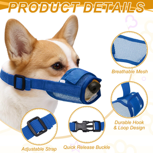 Bozal Ajustable para Perros con Malla de PVC - Bozal Antimordiscos para Control de Alimentación y Entrenamiento - Product Image 3